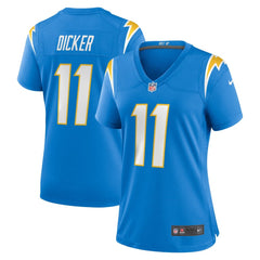 Women's Los Angeles Chargers Cameron Dicker Powder Blue Game Jersey 