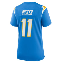 Women's Los Angeles Chargers Cameron Dicker Powder Blue Game Jersey 