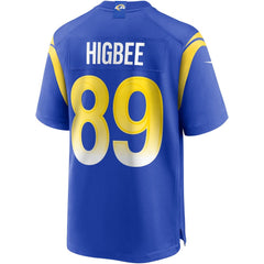 Men's Los Angeles Rams Tyler Higbee Royal Game Player Jersey 