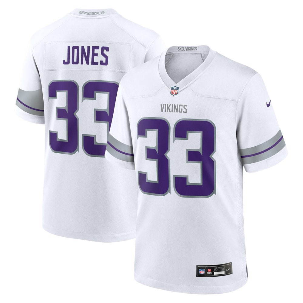 Men's Aaron Jones White Minnesota Vikings Alternate Game Player Jersey 