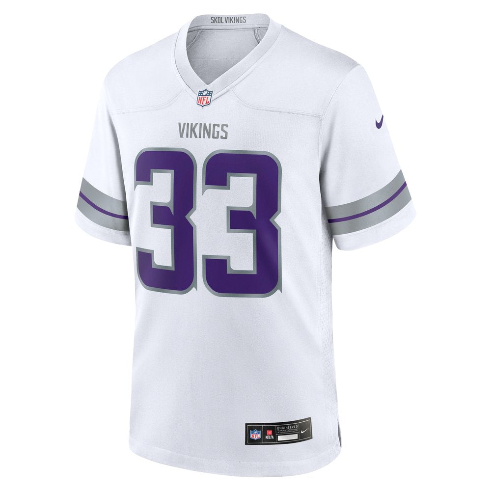 Men's Aaron Jones White Minnesota Vikings Alternate Game Player Jersey 