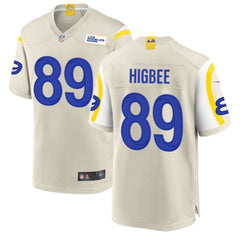 Men's Los Angeles Rams Tyler Higbee Bone Game Player Jersey 