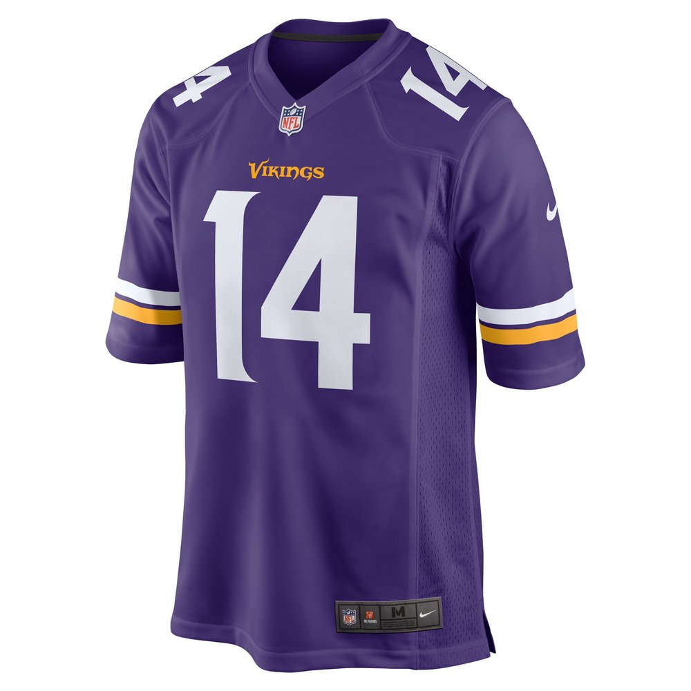 Men's Minnesota Vikings Sam Darnold Purple Team Game Jersey 