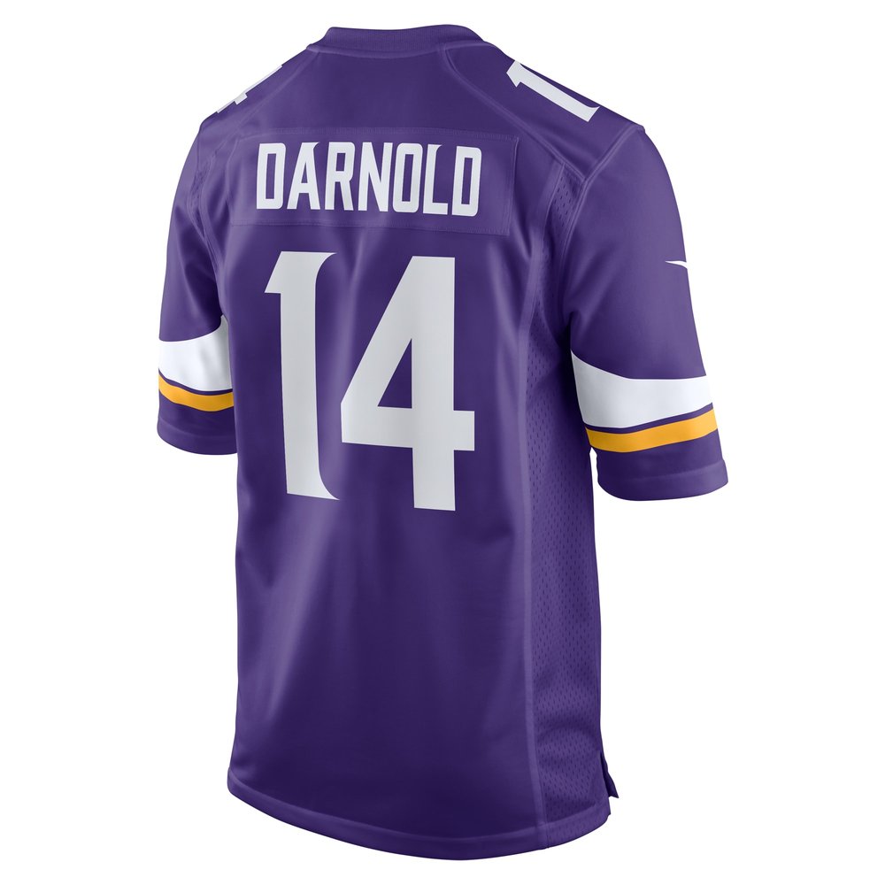 Men's Minnesota Vikings Sam Darnold Purple Team Game Jersey 