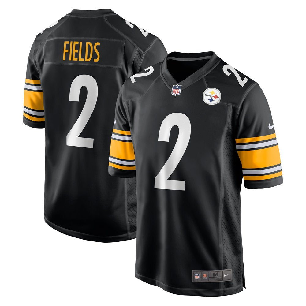 Men's Pittsburgh Steelers Justin Fields Black Game Player Jersey 