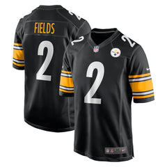 Men's Pittsburgh Steelers Justin Fields Black Game Player Jersey 