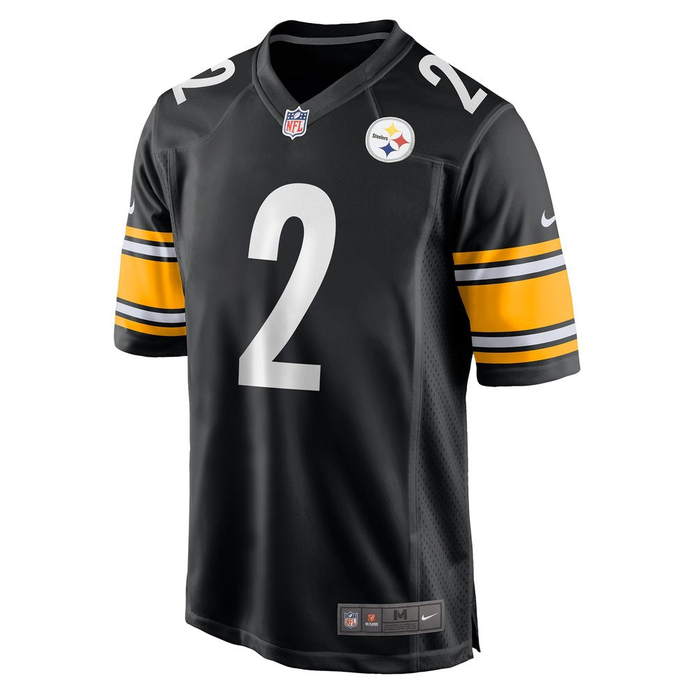 Men's Pittsburgh Steelers Justin Fields Black Game Player Jersey 