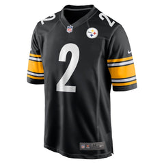 Men's Pittsburgh Steelers Justin Fields Black Game Player Jersey 