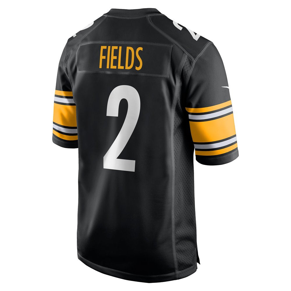 Men's Pittsburgh Steelers Justin Fields Black Game Player Jersey 