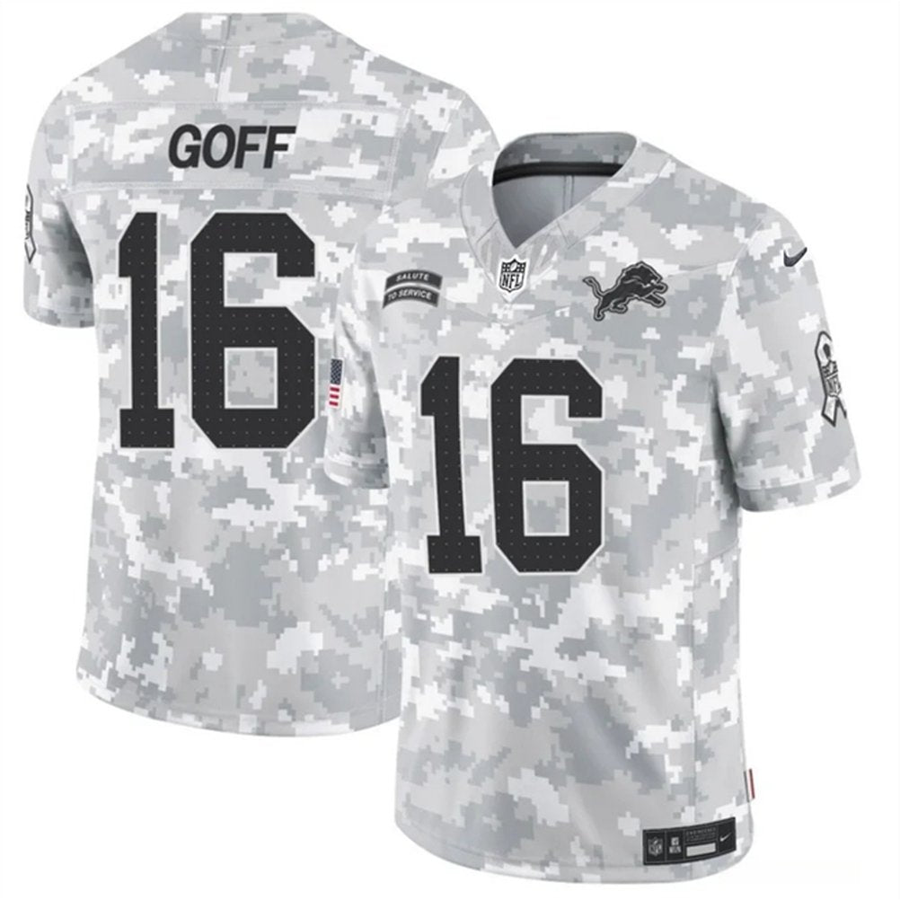 Men's Detroit Lions #16 Jared Goff 2024 F.U.S.E Arctic Camo Salute to Service Limited Stitched Football Jersey 