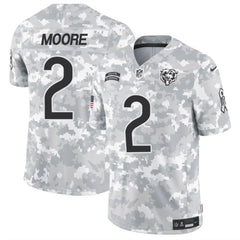 Men's Chicago Bears #2 DJ Moore 2024 F.U.S.E Arctic Camo Salute to Service Limited Stitched Football Jersey 