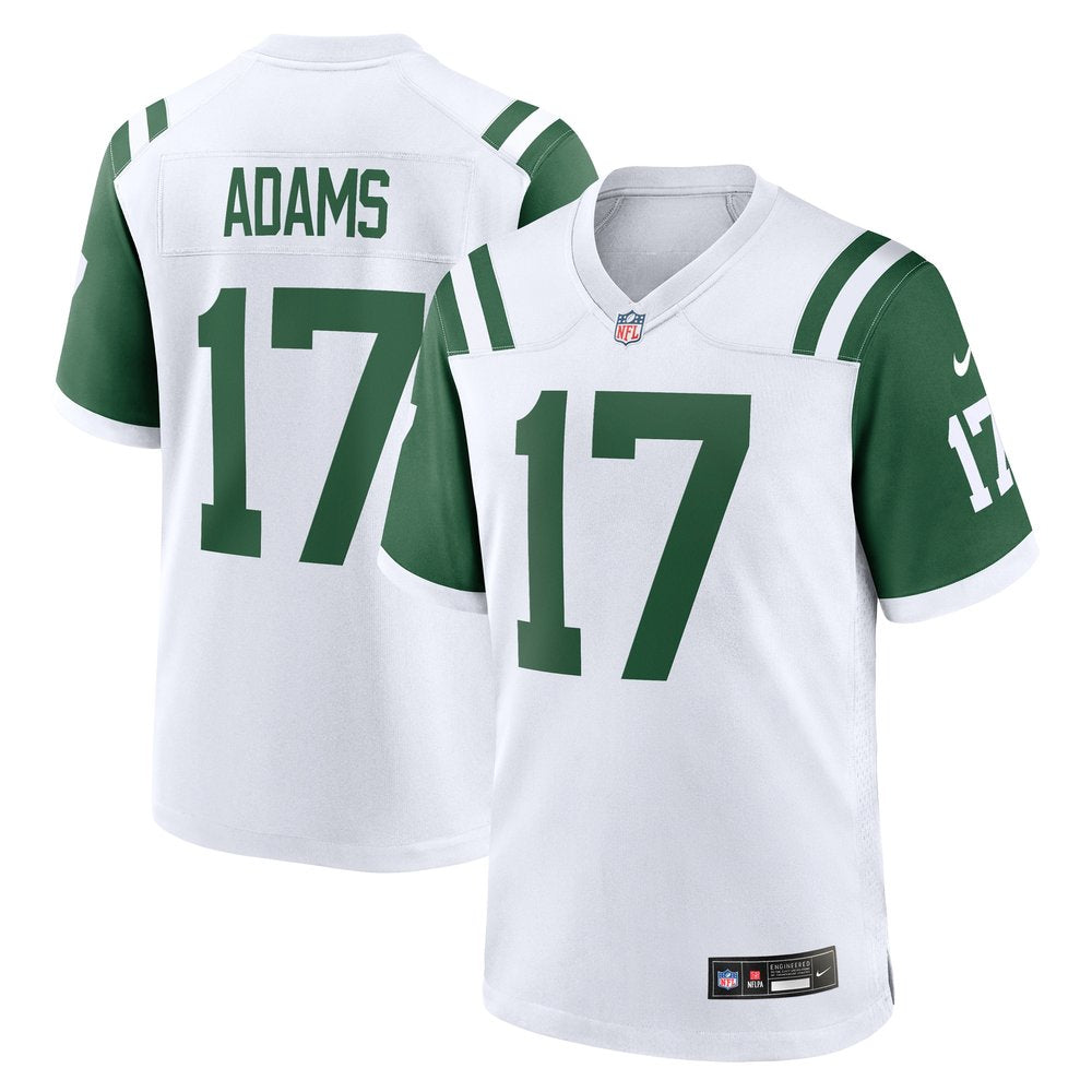 Men's New York Jets Davante Adams White Classic Alternate Game Jersey 