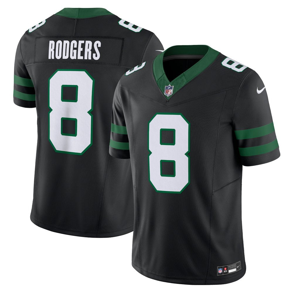 Men's New York Jets Aaron Rodgers Legacy Black Alternate Vapor F.U.S.E. Limited Jersey 