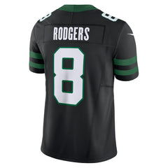 Men's New York Jets Aaron Rodgers Legacy Black Alternate Vapor F.U.S.E. Limited Jersey 