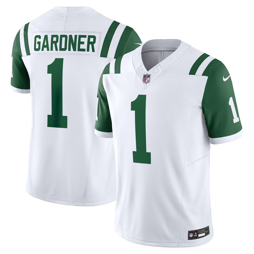 Men's New York Jets Ahmad Sauce Gardner White Classic Alternate Vapor F.U.S.E. Limited Jersey 