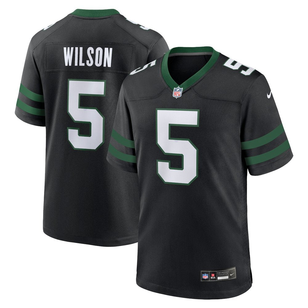 Men's New York Jets Garrett Wilson Legacy Black Alternate Game Jersey 