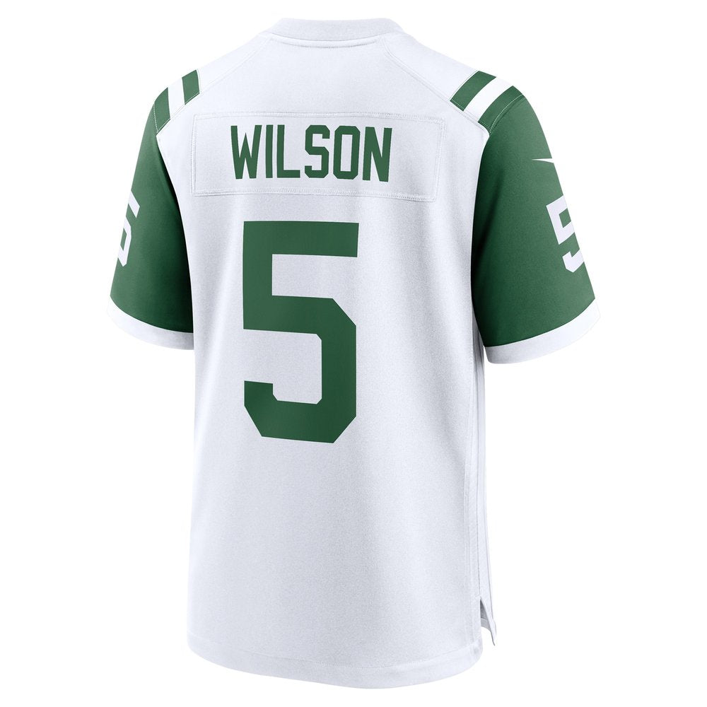 Men's New York Jets Garrett Wilson White Classic Alternate Game Jersey 