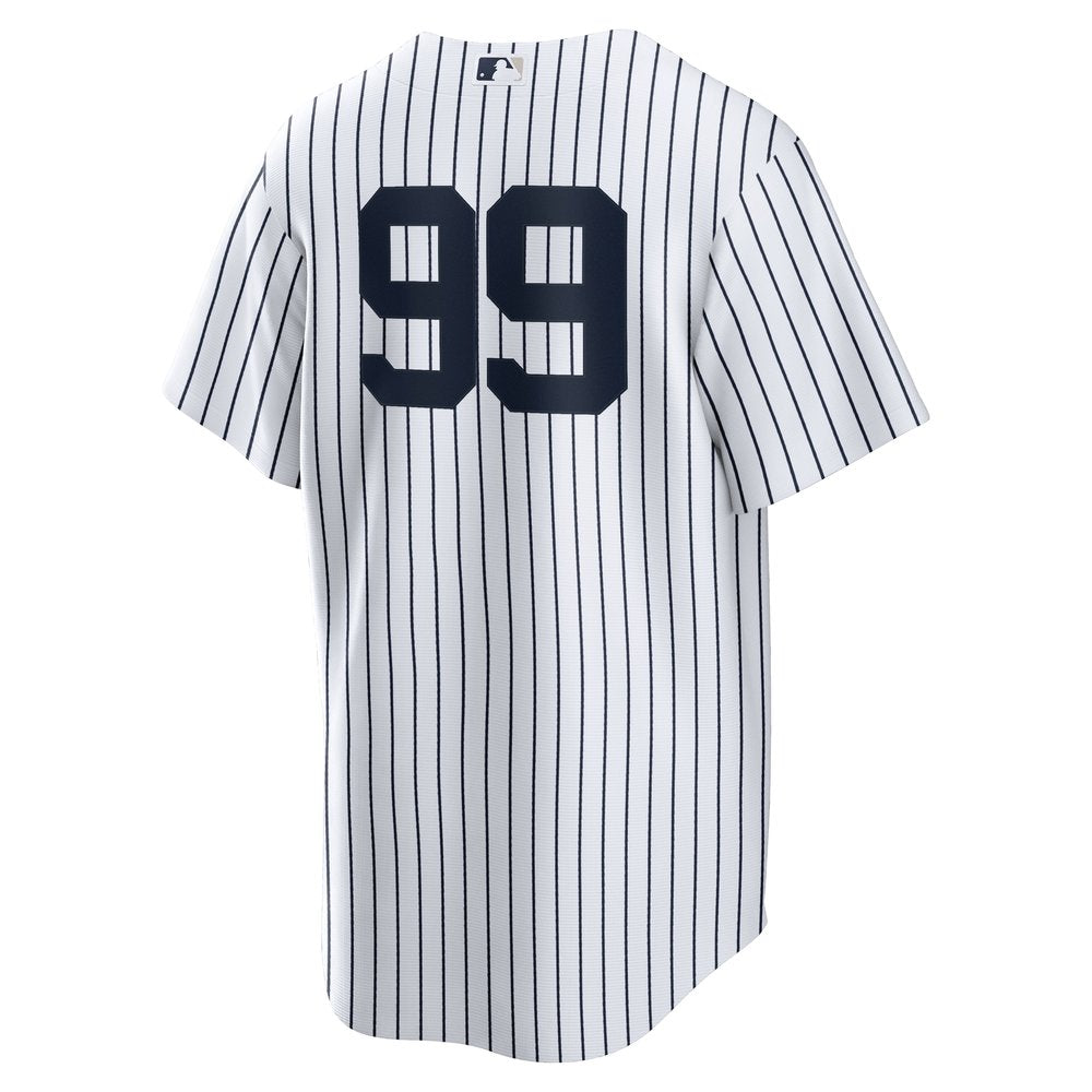 Men's New York Yankees Aaron Judge White 2024 World Series Home Replica Player Jersey