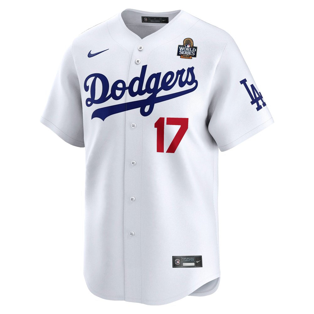 Men's Los Angeles Dodgers Shohei Ohtani White 2024 World Series Home Limited Player Jersey