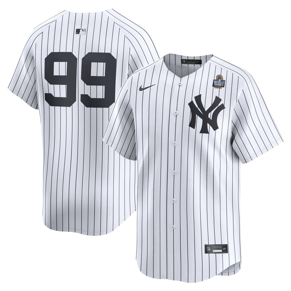 Men's New York Yankees Aaron Judge White 2024 World Series Home Limited Player Jersey
