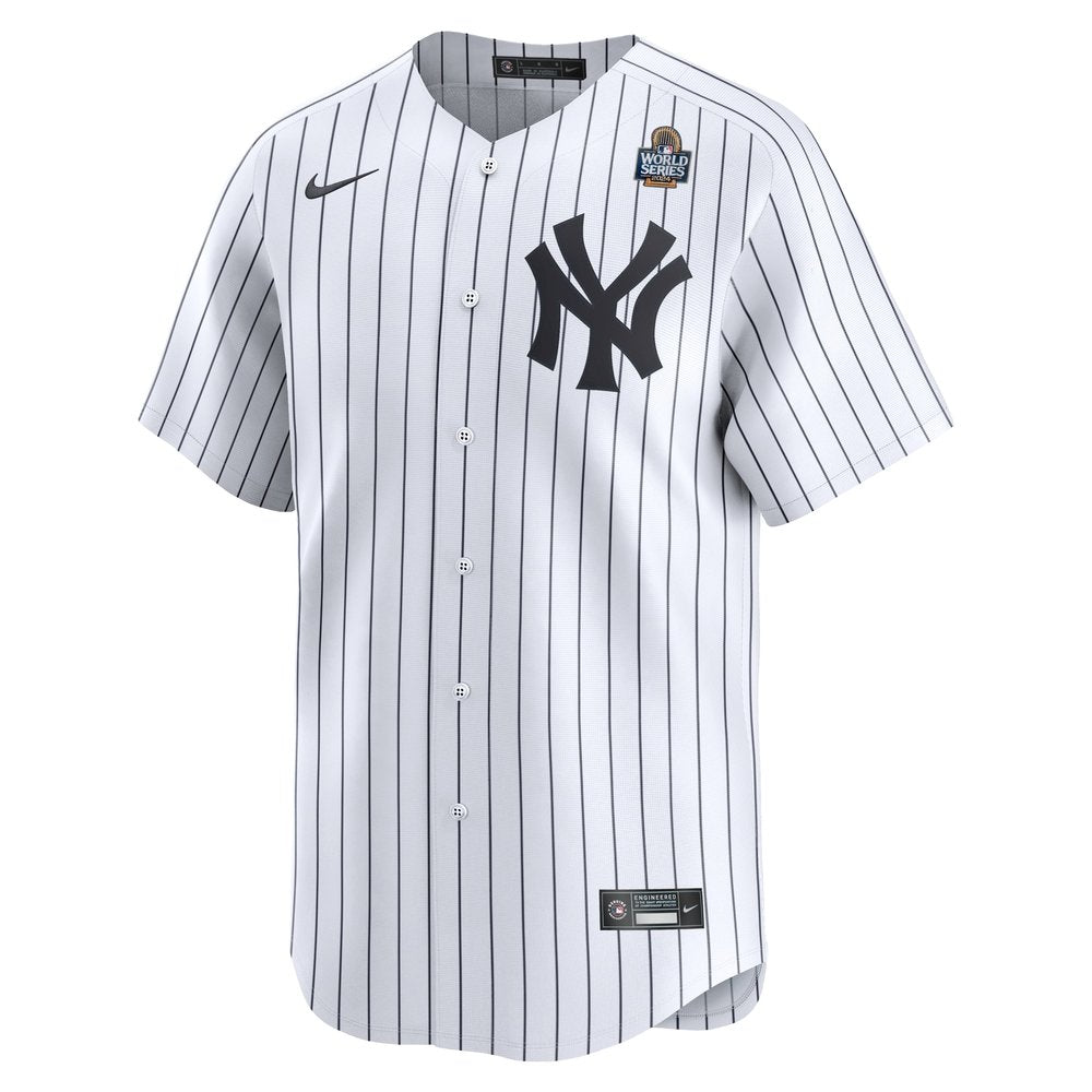 Men's New York Yankees Aaron Judge White 2024 World Series Home Limited Player Jersey