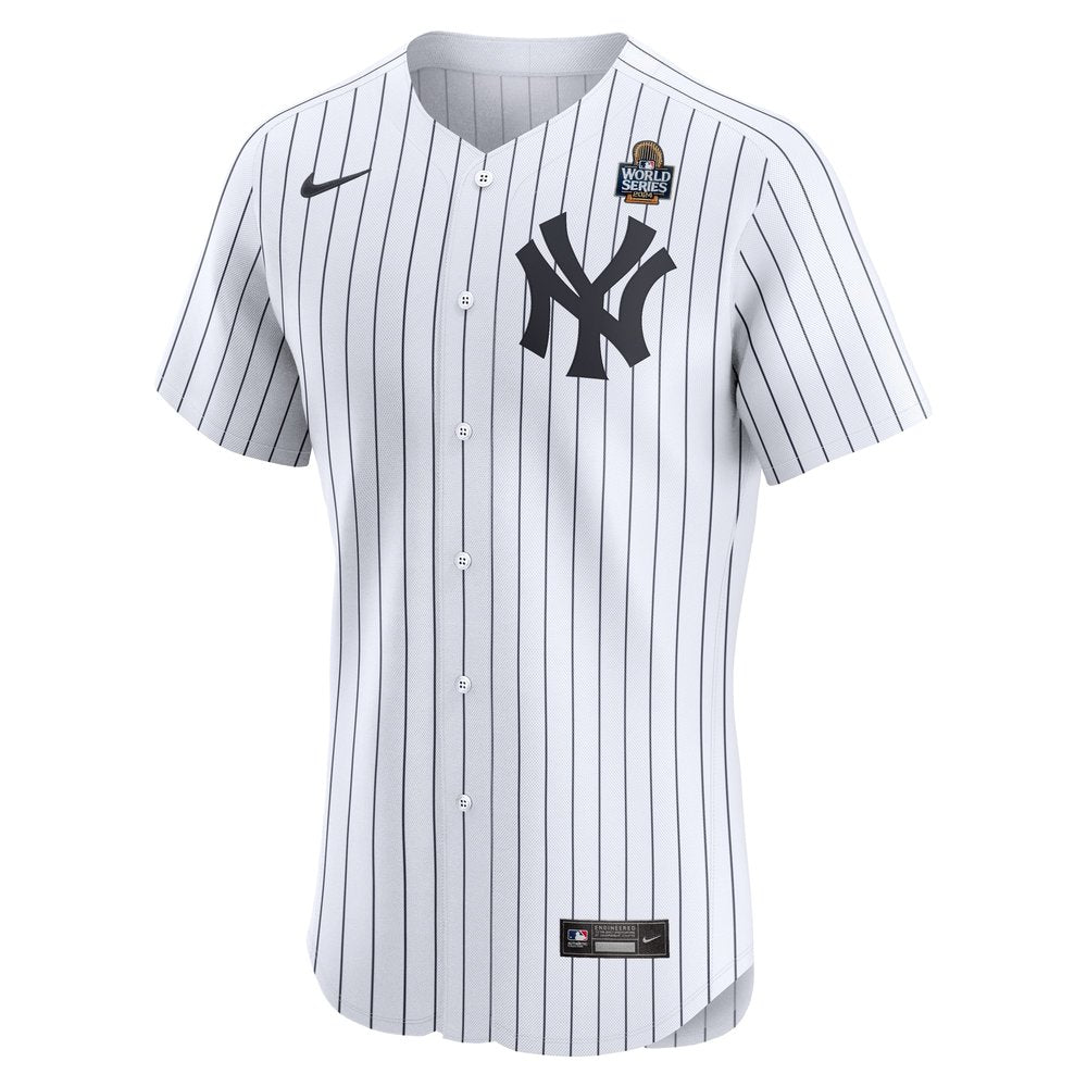 Men's New York Yankees Aaron Judge White 2024 World Series Home Elite Player Jersey