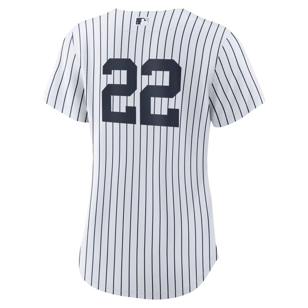 Women's New York Yankees Juan Soto White 2024 World Series Home Replica Player Jersey