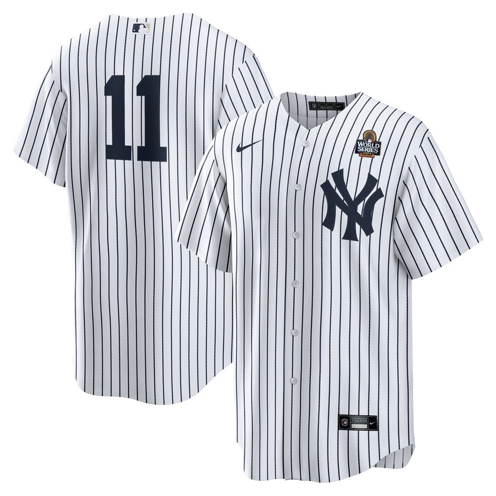 Men's New York Yankees Anthony Volpe White 2024 World Series Home Replica Player Jersey