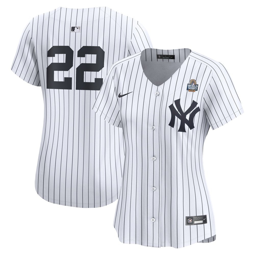 Women's New York Yankees Juan Soto White 2024 World Series Home Limited Player Jersey