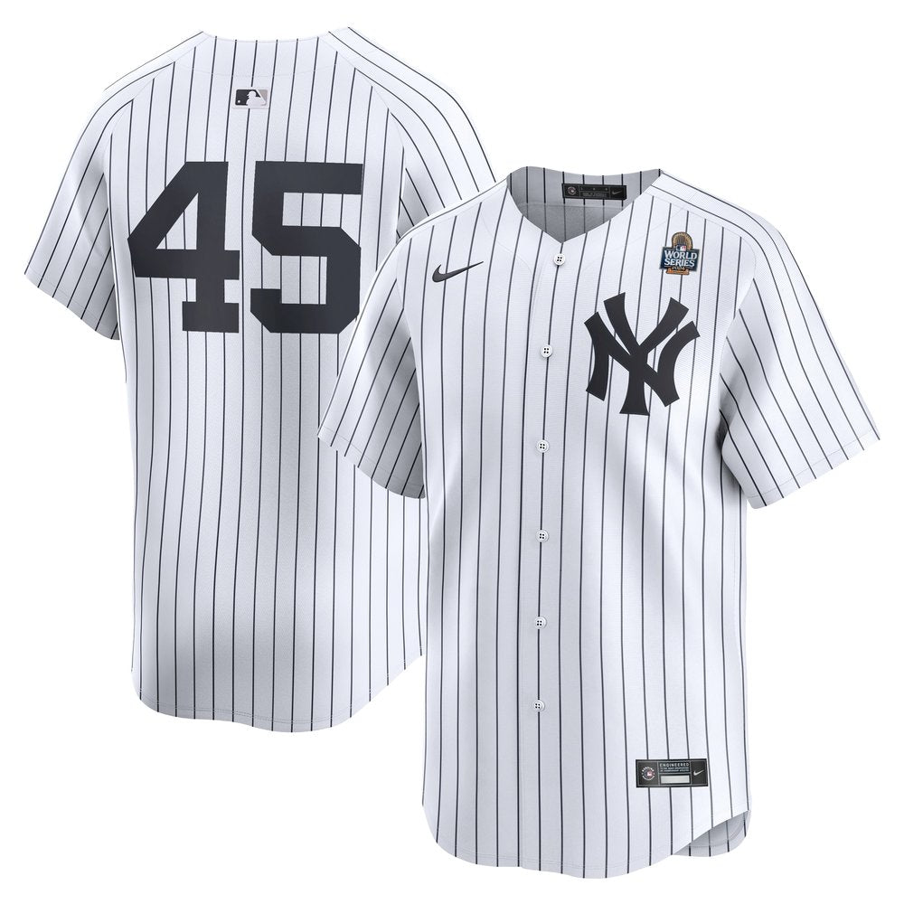 Men's New York Yankees Gerrit Cole White 2024 World Series Limited Player Jersey