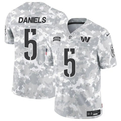 Men's Washington Commanders #5 Jayden Daniels 2024 F.U.S.E Arctic Camo Salute to Service Limited Stitched Football Jersey 