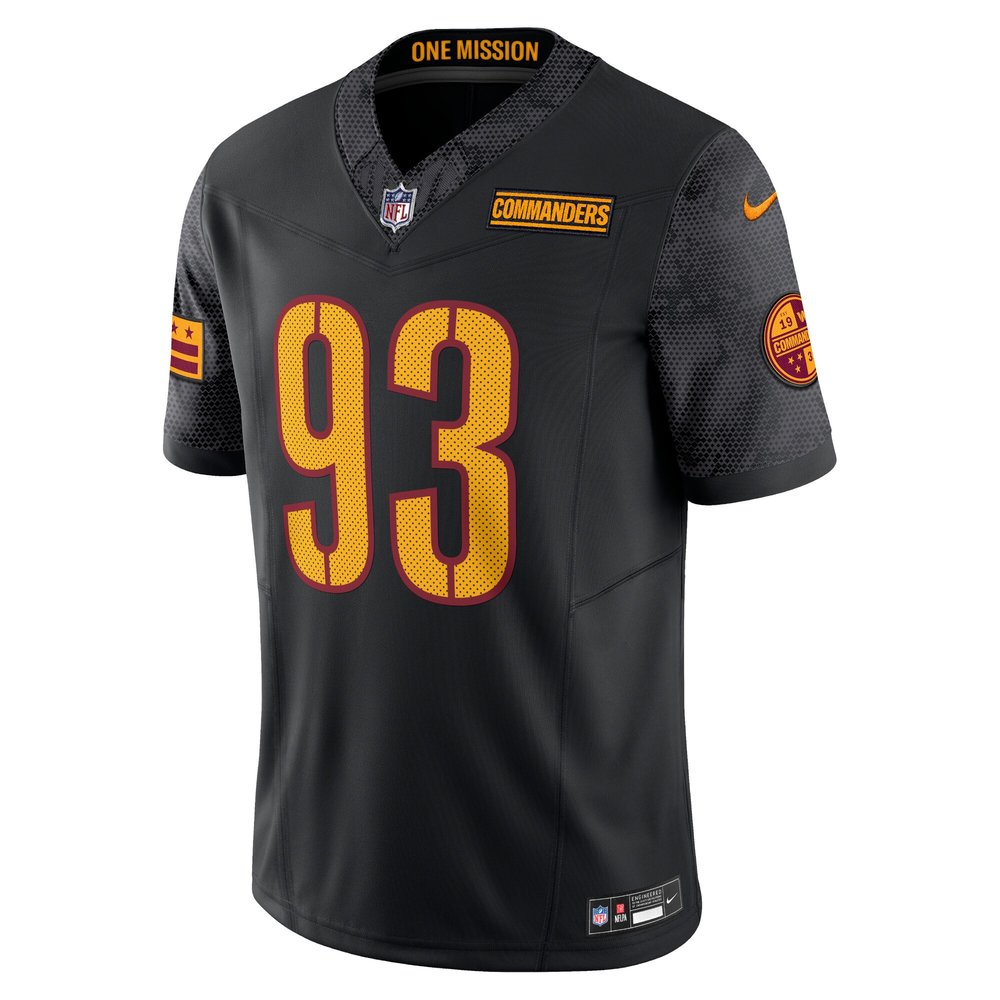 Men's Washington Commanders Jonathan Allen Black Alternate Vapor F.U.S.E. Limited Jersey 