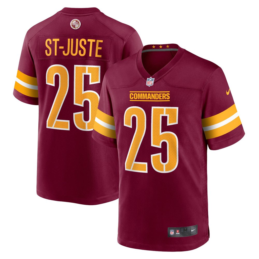 Men's Washington Commanders Benjamin St-Juste Burgundy Player Game Jersey 