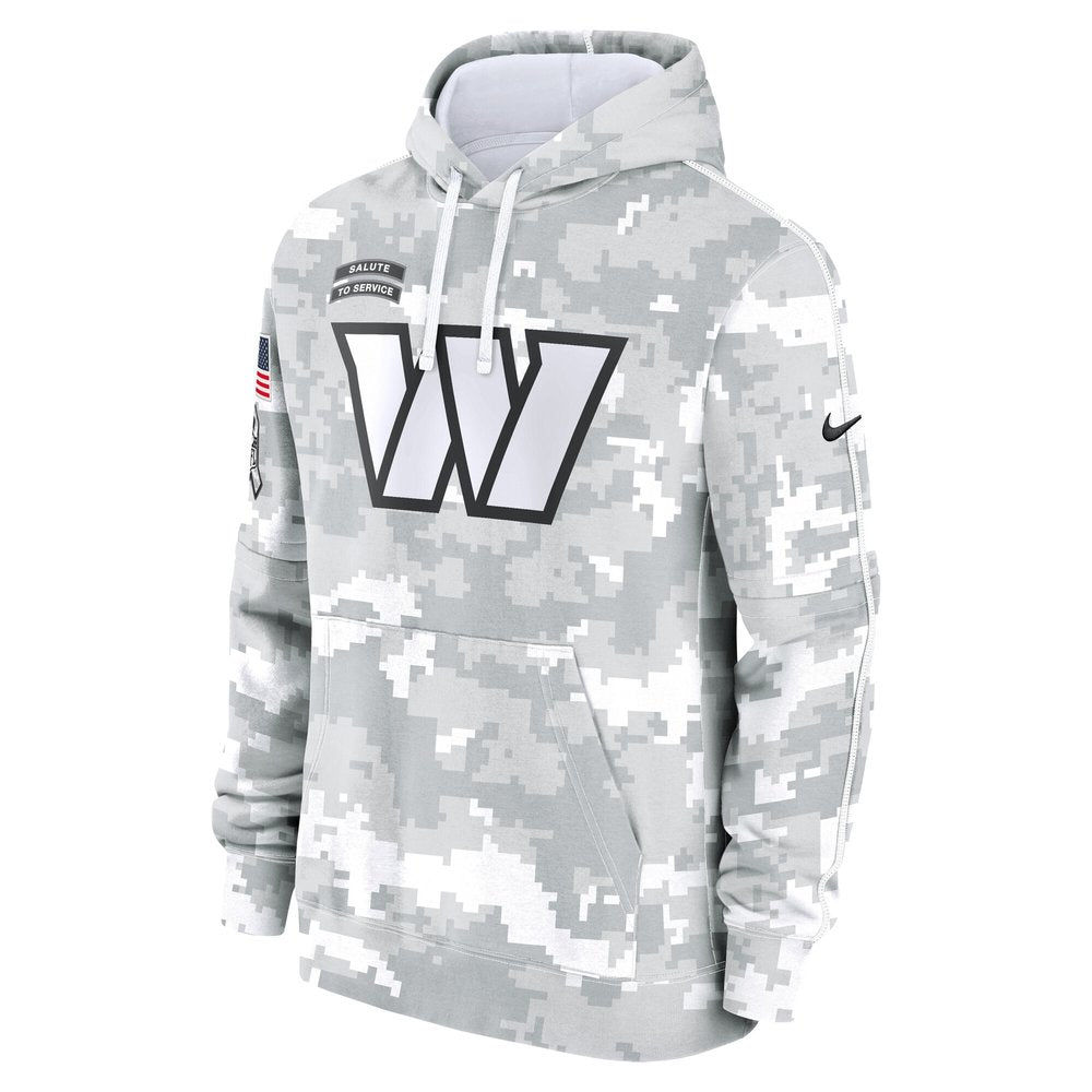 Men's Washington Commanders Arctic Camo 2024 Salute to Service Club Fleece Pullover Hoodie 