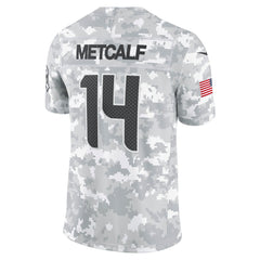 Men's Seattle Seahawks DK Metcalf Arctic Camo 2024 Salute to Service Limited Jersey 