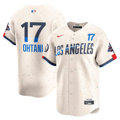 Men's Los Angeles Dodgers Shohei Ohtani Cream 2024 World Series Champions City Connect Limited Player Jersey