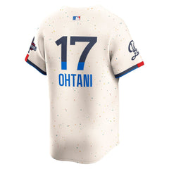Men's Los Angeles Dodgers Shohei Ohtani Cream 2024 World Series Champions City Connect Limited Player Jersey