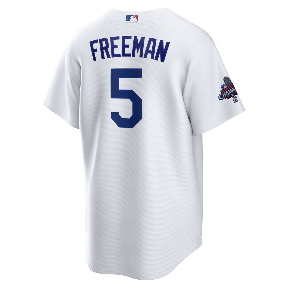 Men's Los Angeles Dodgers Freddie Freeman White 2024 World Series Champions Home Replica Player Jersey