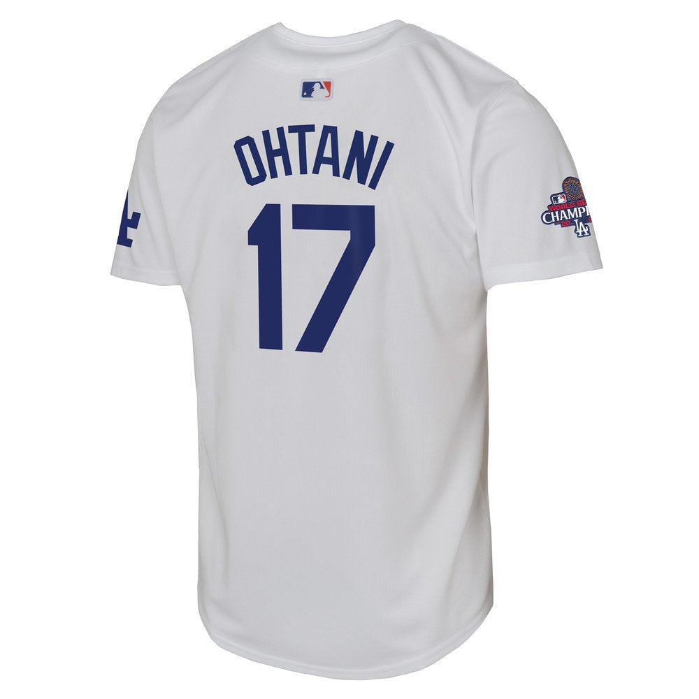 Youth Los Angeles Dodgers Shohei Ohtani White 2024 World Series Champions Limited Player Jersey