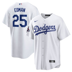Men's Los Angeles Dodgers Tommy Edman White 2024 World Series Champions Home Replica Player Jersey