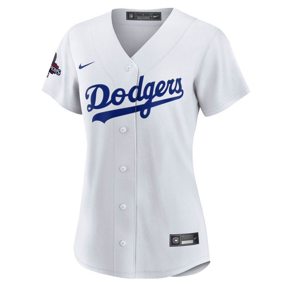 Women's Los Angeles Dodgers Tommy Edman White 2024 World Series Champions Home Replica Player Jersey