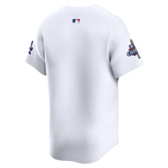 Men's Los Angeles Dodgers White 2024 World Series Champions Home Limited Jersey