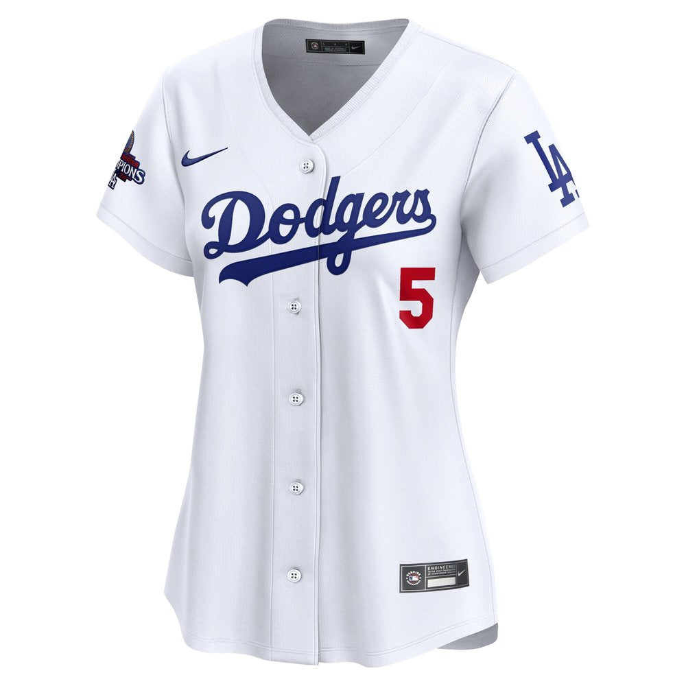 Women's Los Angeles Dodgers Freddie Freeman White 2024 World Series Champions Home Limited Player Jersey