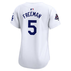 Women's Los Angeles Dodgers Freddie Freeman White 2024 World Series Champions Home Limited Player Jersey