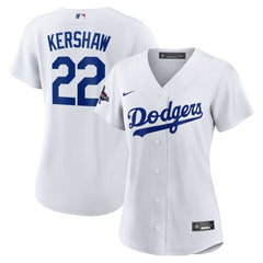 Women's Los Angeles Dodgers Clayton Kershaw White 2024 World Series Champions Home Replica Player Jersey