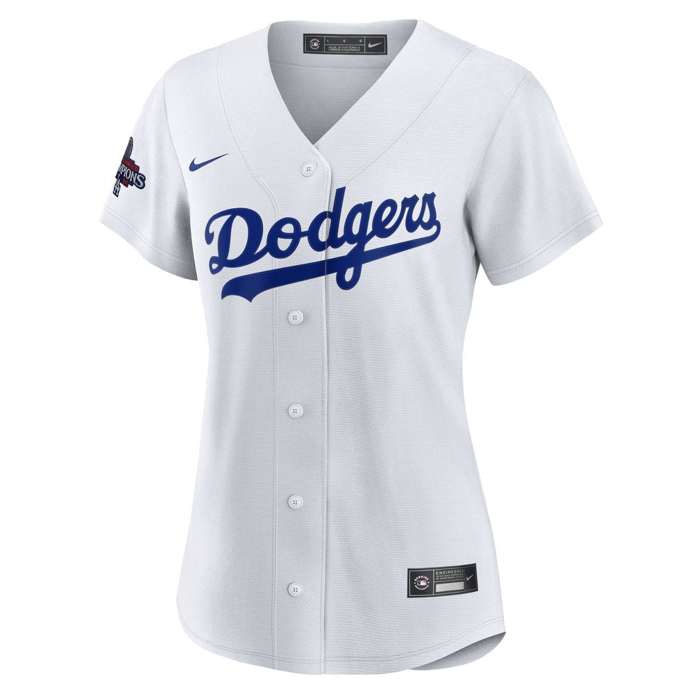 Women's Los Angeles Dodgers Clayton Kershaw White 2024 World Series Champions Home Replica Player Jersey