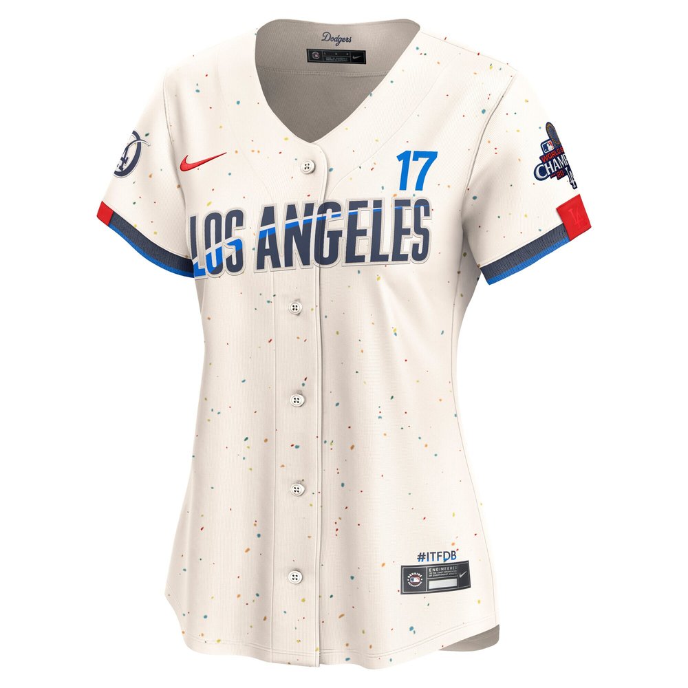 Women's Los Angeles Dodgers Shohei Ohtani Cream 2024 World Series Champions City Connect Limited Player Jersey