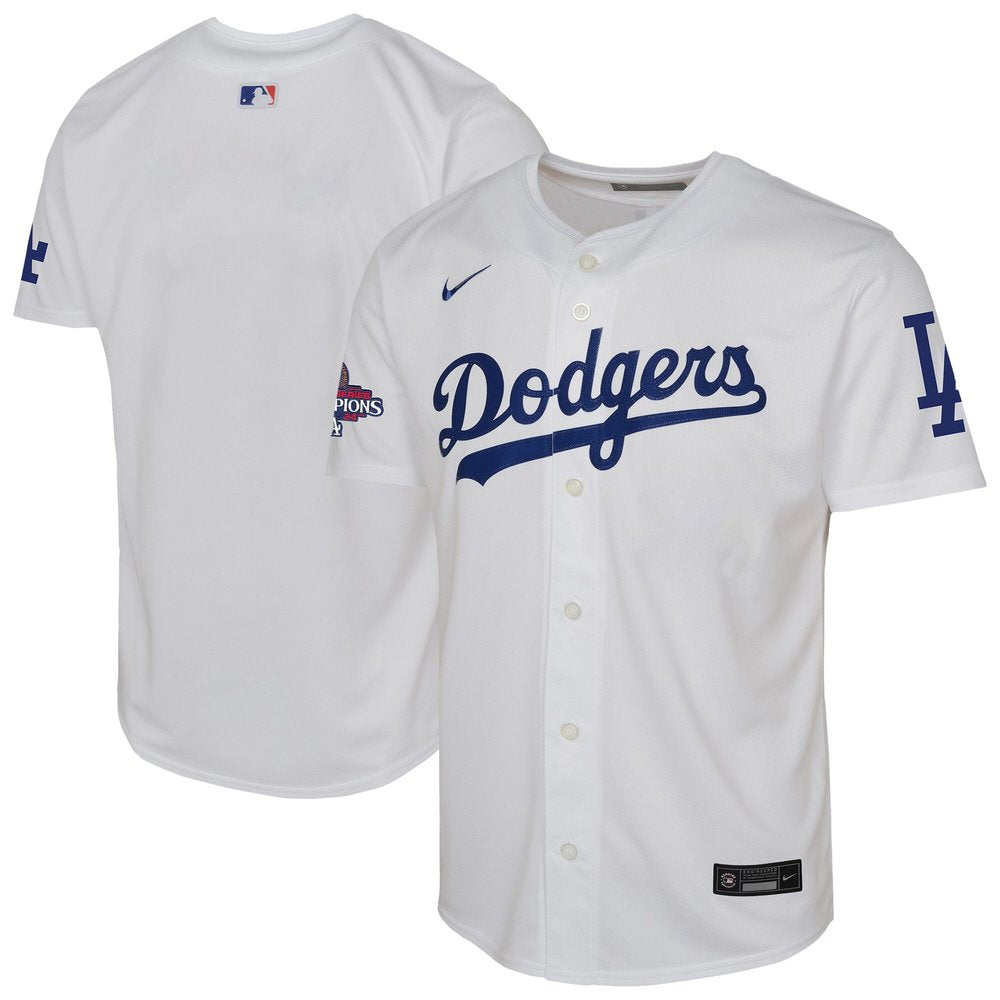 Youth Los Angeles Dodgers White 2024 World Series Champions Home Limited Jersey