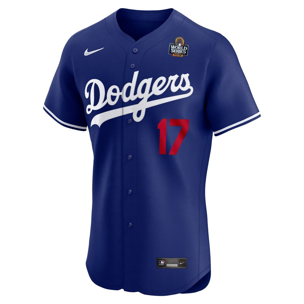 Men's Los Angeles Dodgers Shohei Ohtani Royal 2024 World Series Alternate Elite Player Jersey