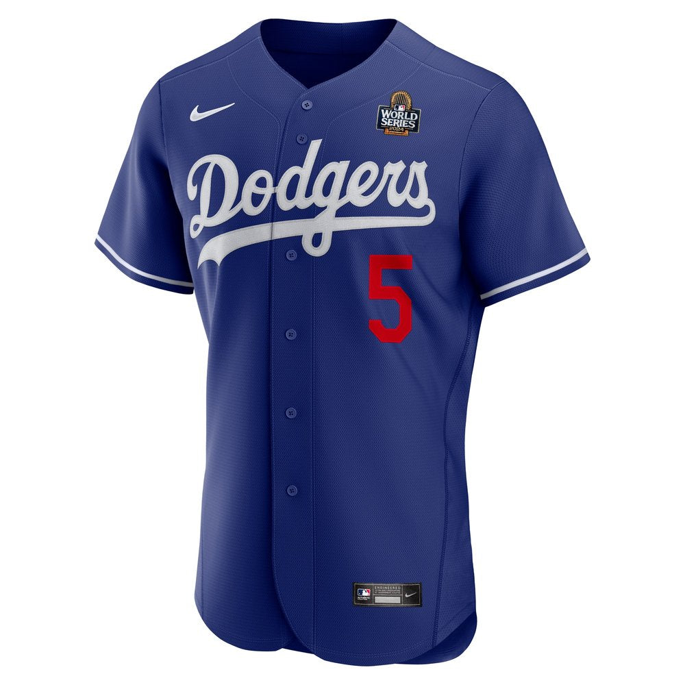 Men's Los Angeles Dodgers Freddie Freeman Royal 2024 World Series Alternate Authentic Player Jersey